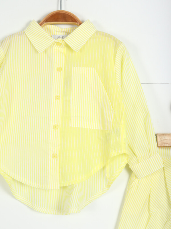 Kız Çocuk Alt Üst Kombin Takmı 9ay - 4Yaş SET0294 Sarı - 3