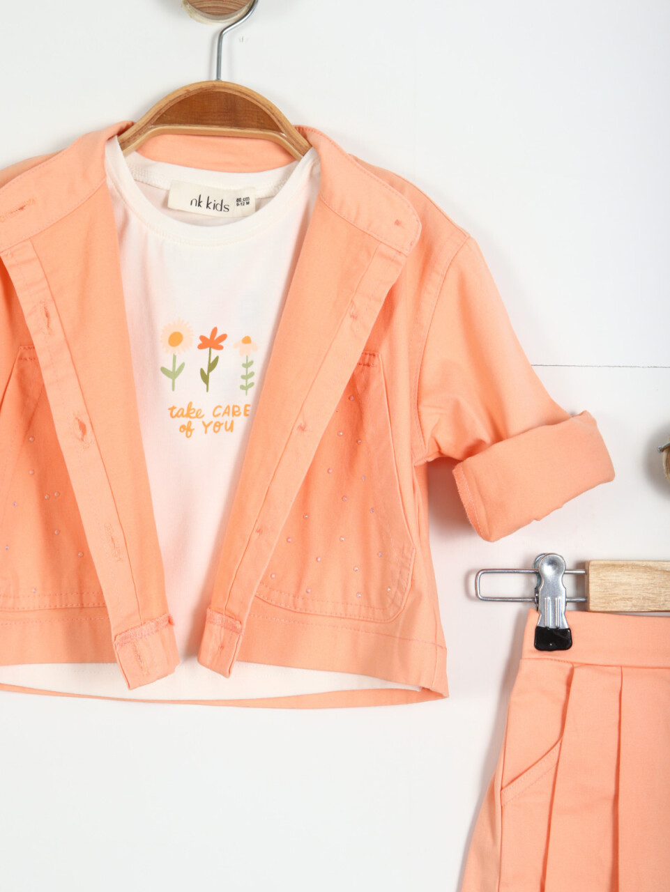 Kız Çocuk Kombin Takmı 9 Ay - 4 Yaş SET0295 Somon - 2