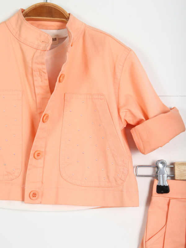 Kız Çocuk Kombin Takmı 9 Ay - 4 Yaş SET0295 Somon - 4