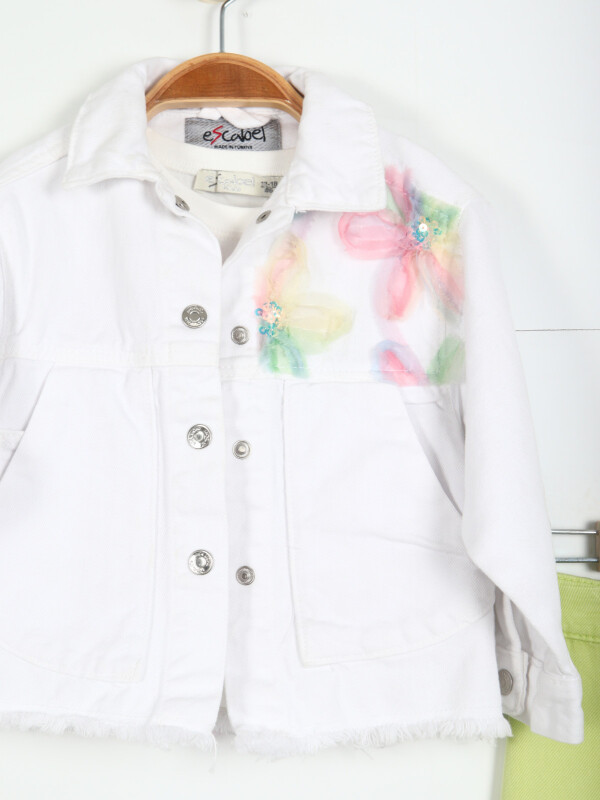 Kız Çocuk Kombin Takmı 1-5 Yaş SET0296 limonlu yeşil - 2