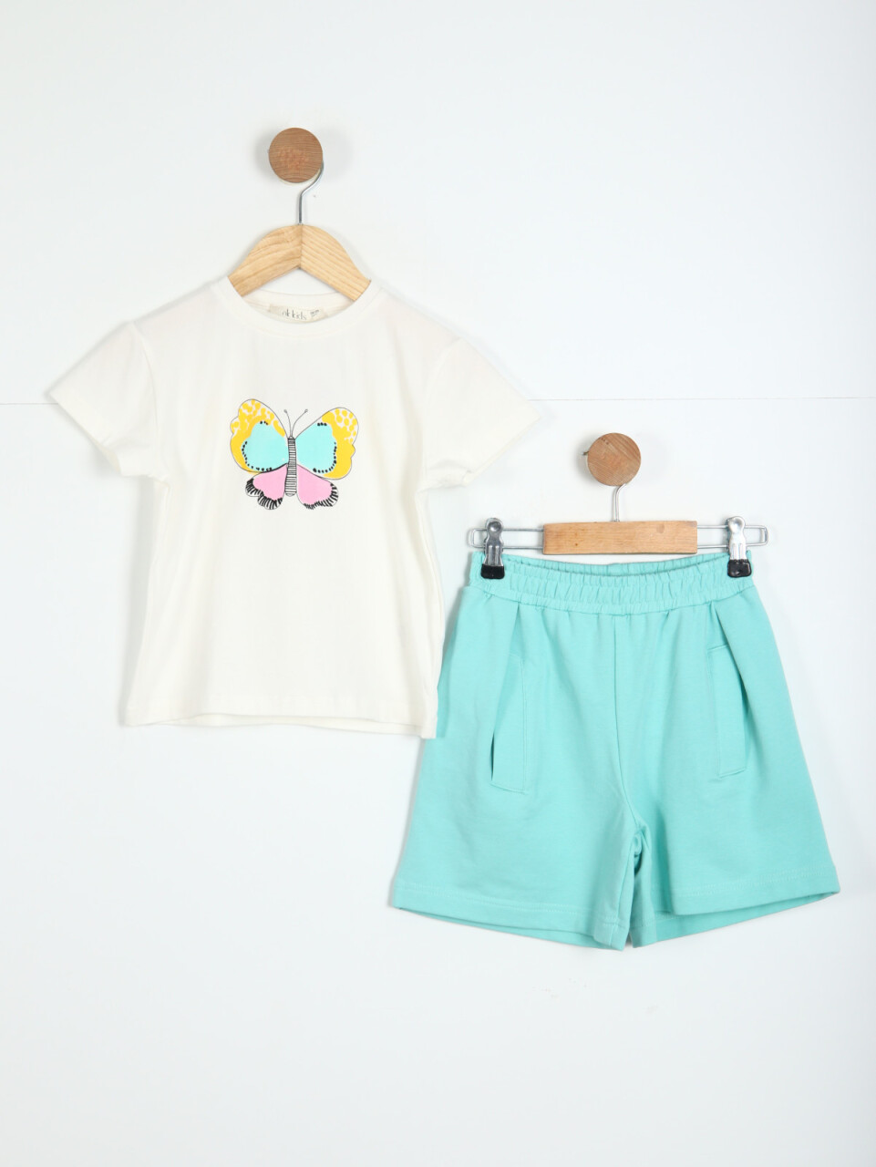 Kız Çocuk Kombin Takmı 4-8 Yaş SET0299 Mavi - 1