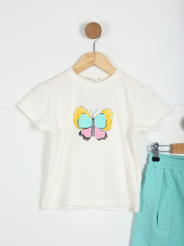 Kız Çocuk Kombin Takmı 4-8 Yaş SET0299 Mavi - 2