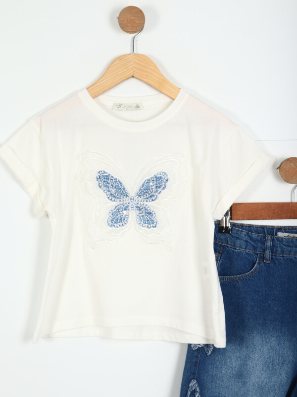 Kız Çocuk Kombin Takmı 9-13 Yaş SET0302 Mavi - 2