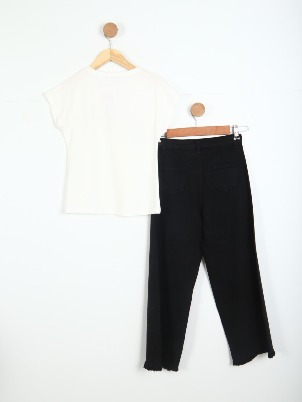 Kız Çocuk Kombin Takmı 5-13 Yaş SET0305 Siyah - 4