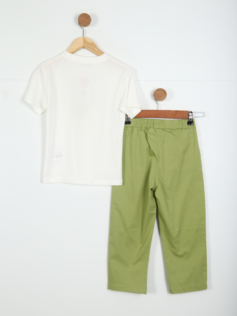 Kız Çocuk Kombin Takmı 4-8 Yaş SET0311 Krem - 4