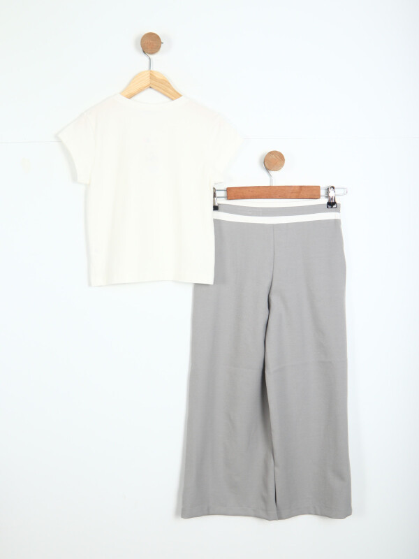 Kız Çocuk Kombin Takmı 8-14 Yaş SET0315 Gri - 4