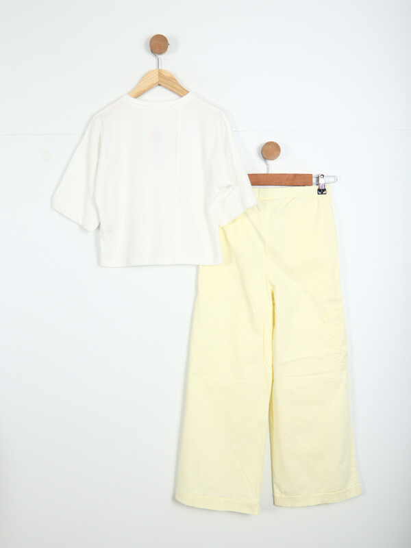 Kız Çocuk Kombin Takmı 10-16 Yaş SET0316 Sarı - 4
