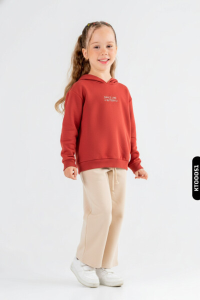 Kız Çocuk 2'li Kombin Takım 8-14 Yaş SET0388 Camel - NK KİDS