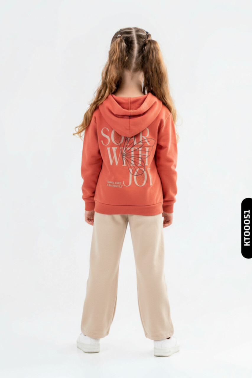 Kız Çocuk 2'li Kombin Takım 8-14 Yaş SET0388 Camel - 2