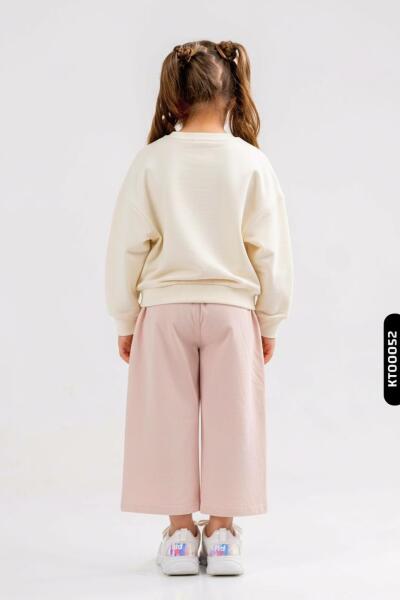 Kız Çocuk 2'li Kombin Tkamı 4-8 Yaş SET0413 Pudra - 2