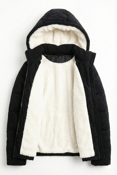 Kız Çocuk Mont 9-12 Yaş 8046 Siyah - 5