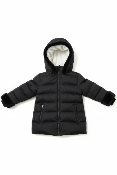 Kız Çocuk Mont 7-10 Yaş 8051 Siyah - Garland Kids