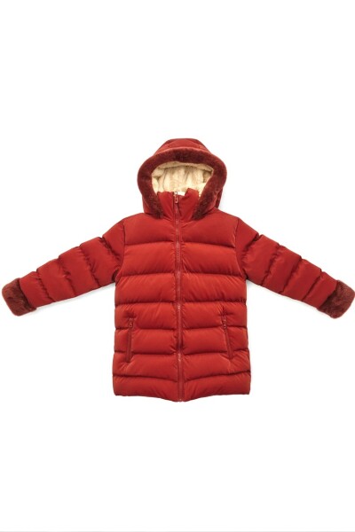 Kız Çocuk Mont 7-10 Yaş 8051 Bordo - Garland Kids