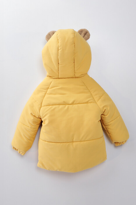 Su Ve Rüzgar Geçiemez Kapüşonlu Şişme Peluş Kışlık Kız Çocuk Mont 2-6 Yaş 50327 - 2