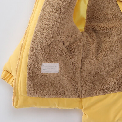 Su Ve Rüzgar Geçiemez Kapüşonlu Şişme Peluş Kışlık Kız Çocuk Mont 2-6 Yaş 50327 - 4