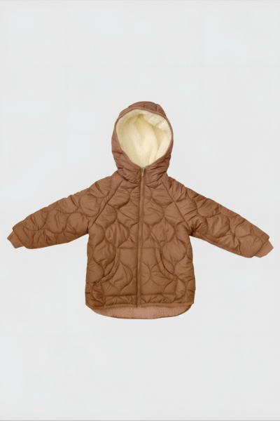 Çift Traflı İçi Polarlı Rüzgar Geçirmez Kapüşonlu Şişme Kız Çocuk Mont 6-10 Yaş 50323 Gül Kurusu - MİDİMOD