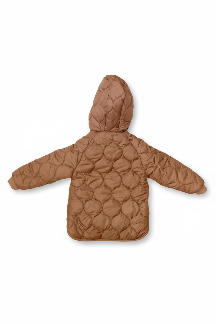 Çift Traflı İçi Polarlı Rüzgar Geçirmez Kapüşonlu Şişme Kız Çocuk Mont 6-10 Yaş 50323 Gül Kurusu - 2