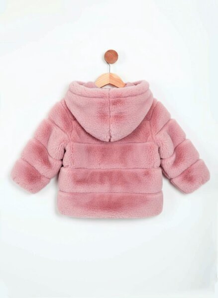 İçi Ve Dışı Polarlı Su Ve Rüzgar Geçirmez Kapüşonlu Kız Çocuk Mont 2-6 Yaş 50411 Pembe - 2