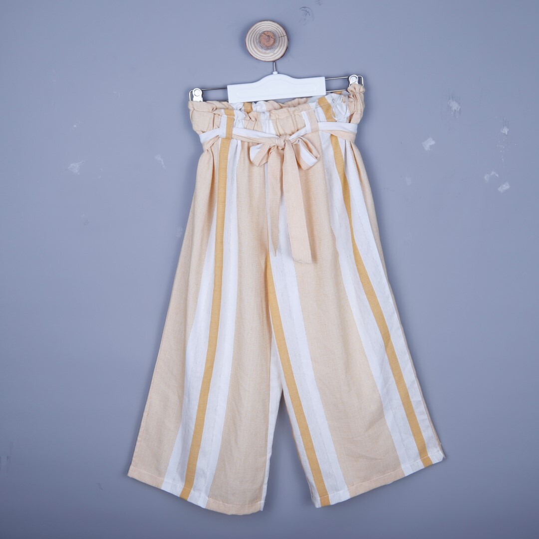 P-003377 (bes 9462) Kız Pantolon 6-14 Yaş Sarı - 1