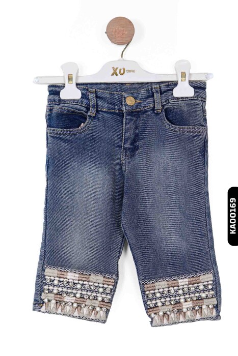 KIZ PANTOLON VE ŞABKA 3-7 YAŞ 2202 Mavi - 2