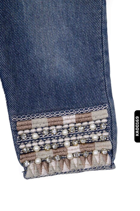 KIZ PANTOLON VE ŞABKA 3-7 YAŞ 2202 Mavi - 4