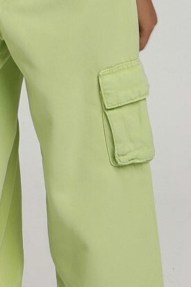 Kız Çocuk Pantolon 1-4 Yaş 2513 limonlu yeşil - 4