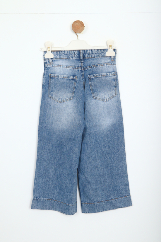 Kız Çocuk Pantolon 4-8 Yaş 25234 Mavi - 2