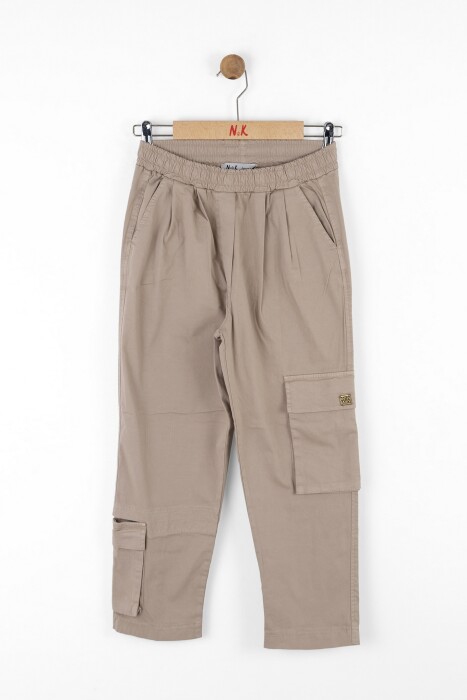 Kız Çocuk Pantolon 8-14 Yaş 58334 Camel - 1