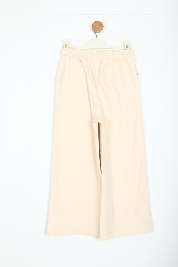 Kız Çocuk Pantolon 8-14 Yaş 58355 Krem - 3