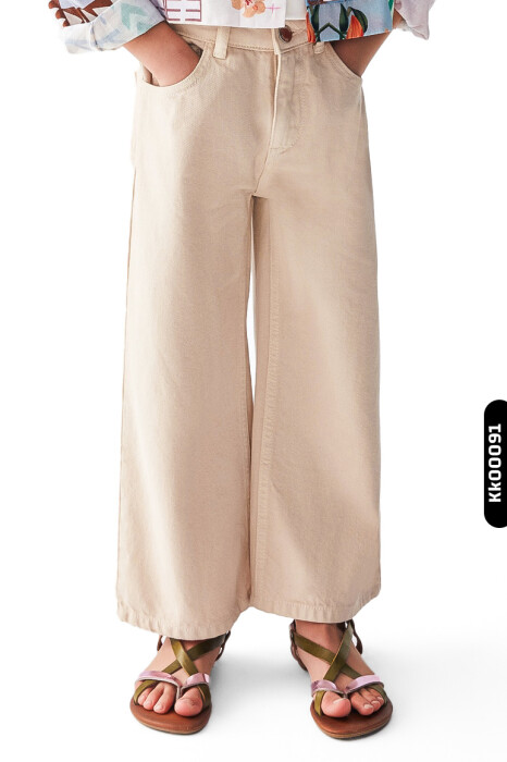 Kız Çocuk Pantolon 4-8 Yaş 56717 Vizon - 1