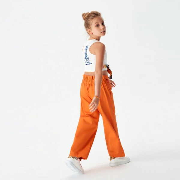 P-003431 (nk 52710) Kız Lizbon Gabaedın Pantolon 8-14 Yaş Turuncu - 2