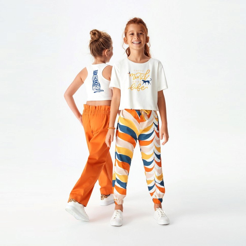 P-003431 (nk 52710) Kız Lizbon Gabaedın Pantolon 8-14 Yaş Turuncu - 4