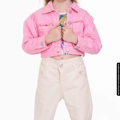 Kız Beli Büzgülü Pantolon 4-8 Yaş 54713 Kpnt09079 Krem - 4