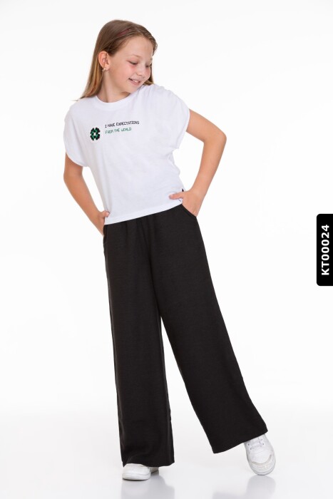 Kız Çocuk Pijama Sweatshirt 9-14 Yaş 8103 Kt00024 - 3