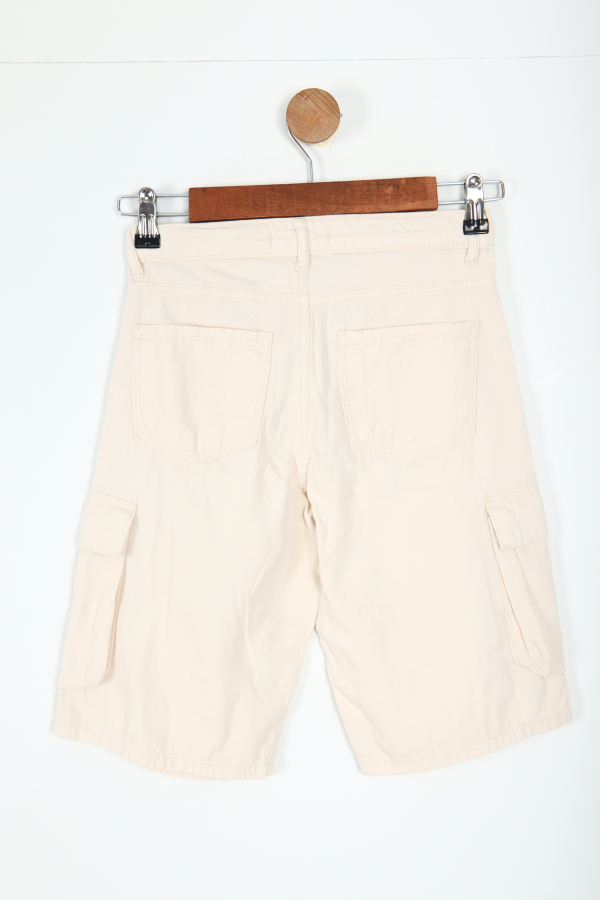 Kız Çocuk Şort 9-13 Yaş 25216 Taş Rengi - 3