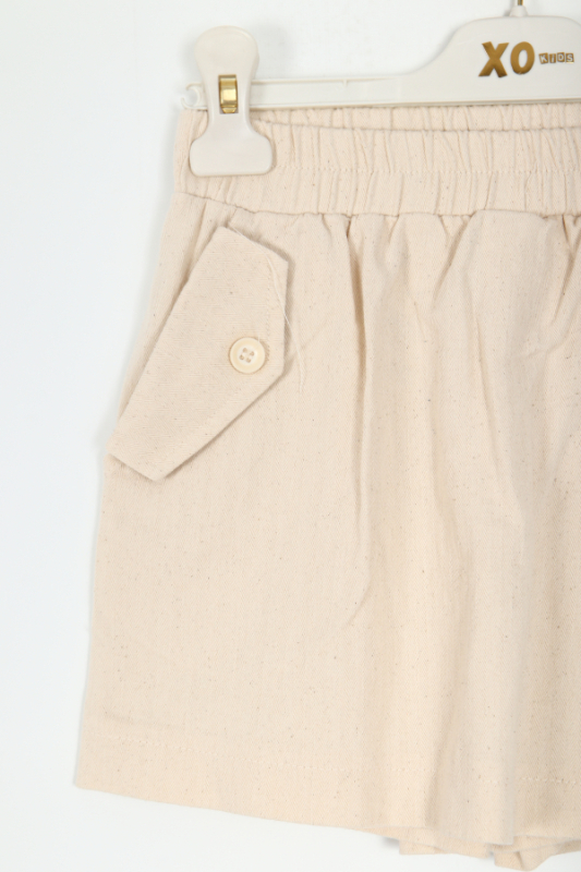 Kız Çocuk Şort Etek 4-8 Yaş 58561 Krem - 2