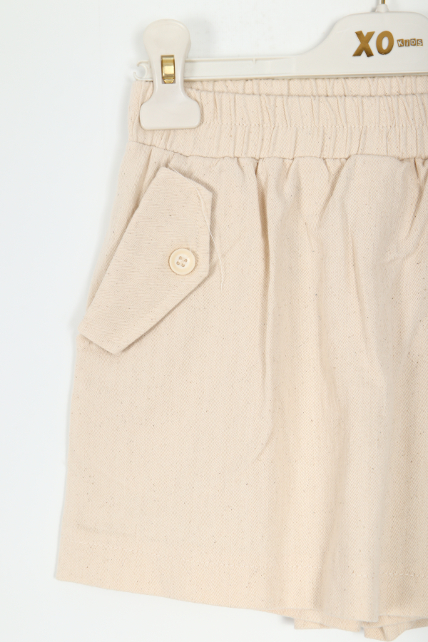 Kız Çocuk Şort Etek 4-8 Yaş 58561 Krem - 2