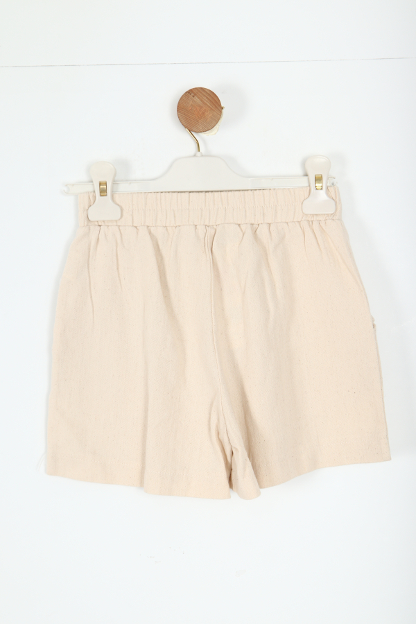 Kız Çocuk Şort Etek 4-8 Yaş 58561 Krem - 3