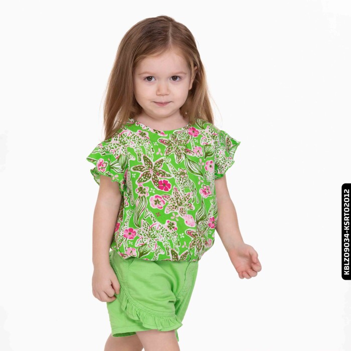 Kız Fırfırlı Şort 9 Ay - 2 Yaş 54716 Ksrt02012 Yeşil - 5
