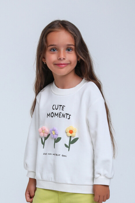 Kız Çocuk Sweatshirt 1-5 Yaş 35847 - 1