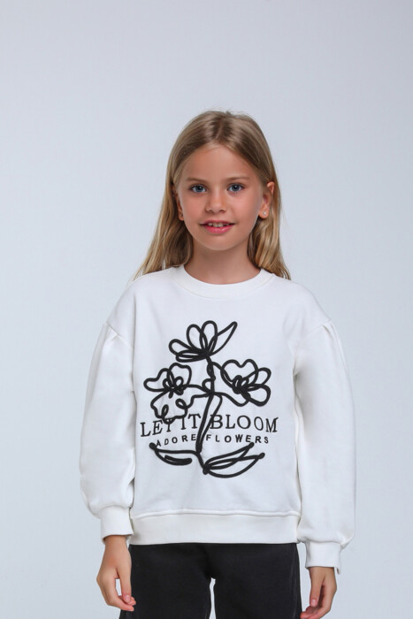 Kız Çocuk Sweatshirt 10-14 Yaş 35855 - 1