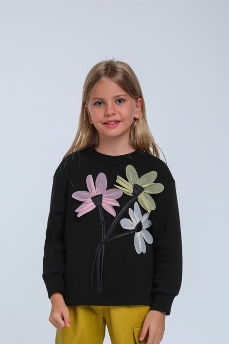 Kız Çocuk Sweatshirt 10-14 Yaş 35864 - 1