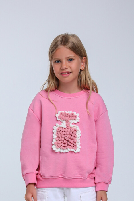 Kız Çocuk Sweatshirt 5-9 Yaş 35851 - 1