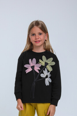 Kız Çocuk Sweatshirt 5-9 Yaş 35864 - 1