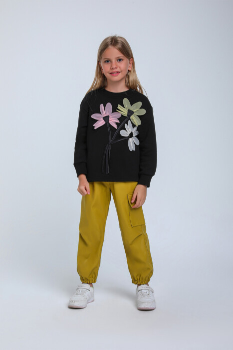 Kız Çocuk Sweatshirt 5-9 Yaş 35864 - 4