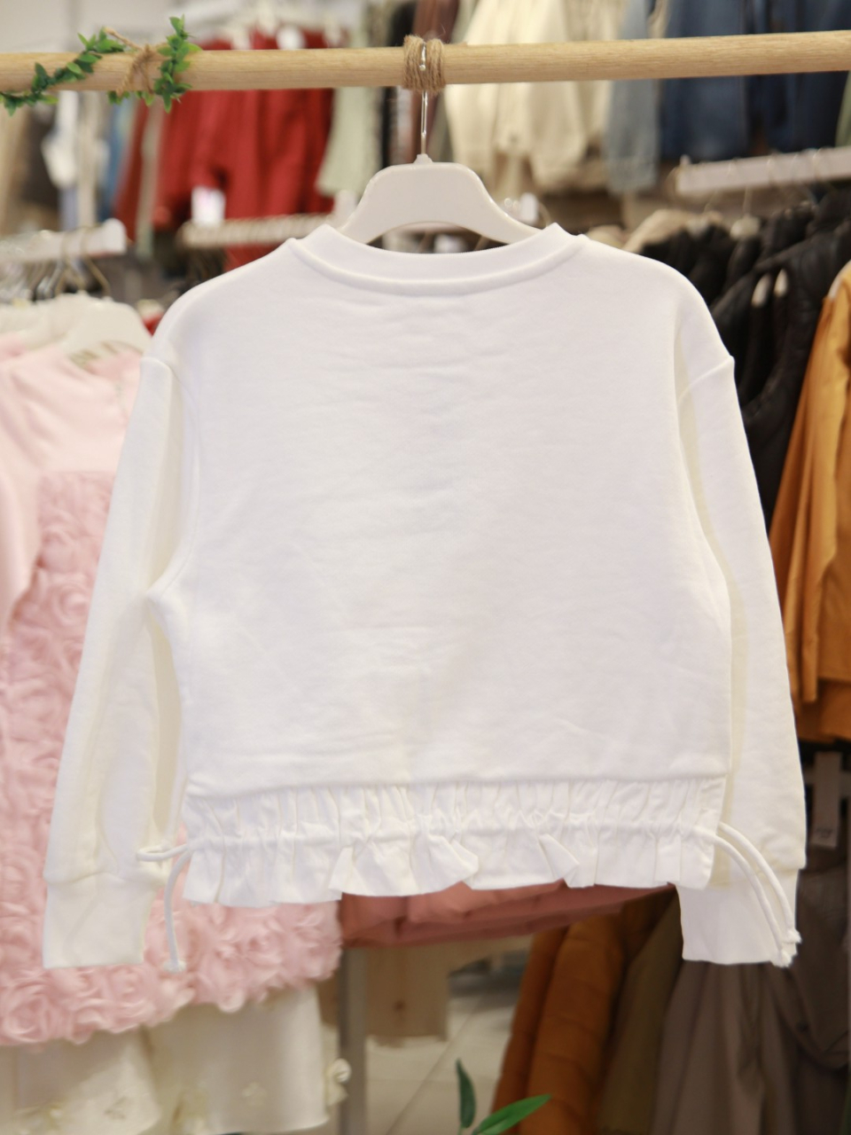 Kız Çocuk Sweatşirt 5-9 Yaş 36075 Beyaz - 4