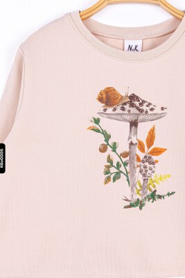 Kız Bebek Mantar Sweatshirt 9-24 Ay 35613 - 2