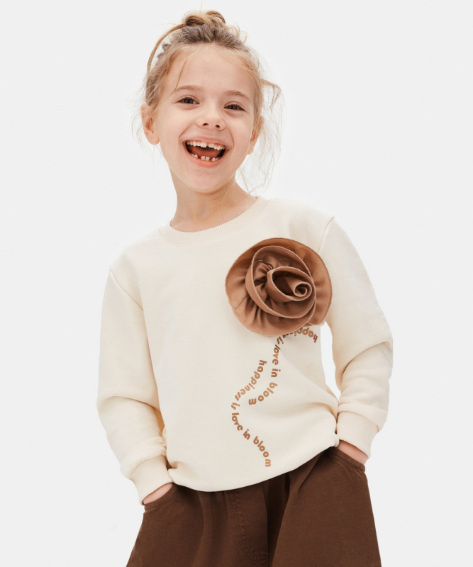 Kız Çocuk Sweatşirt 4-8 Yaş 39533 - 1