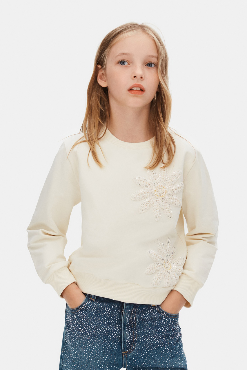 Kız Çocuk Sweatşirt 8-14 Yaş 39316 - 1