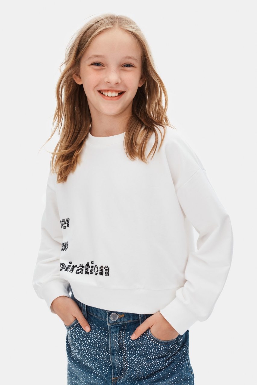 Kız Çocuk Sweatşirt 8-14 Yaş 39326 - 1
